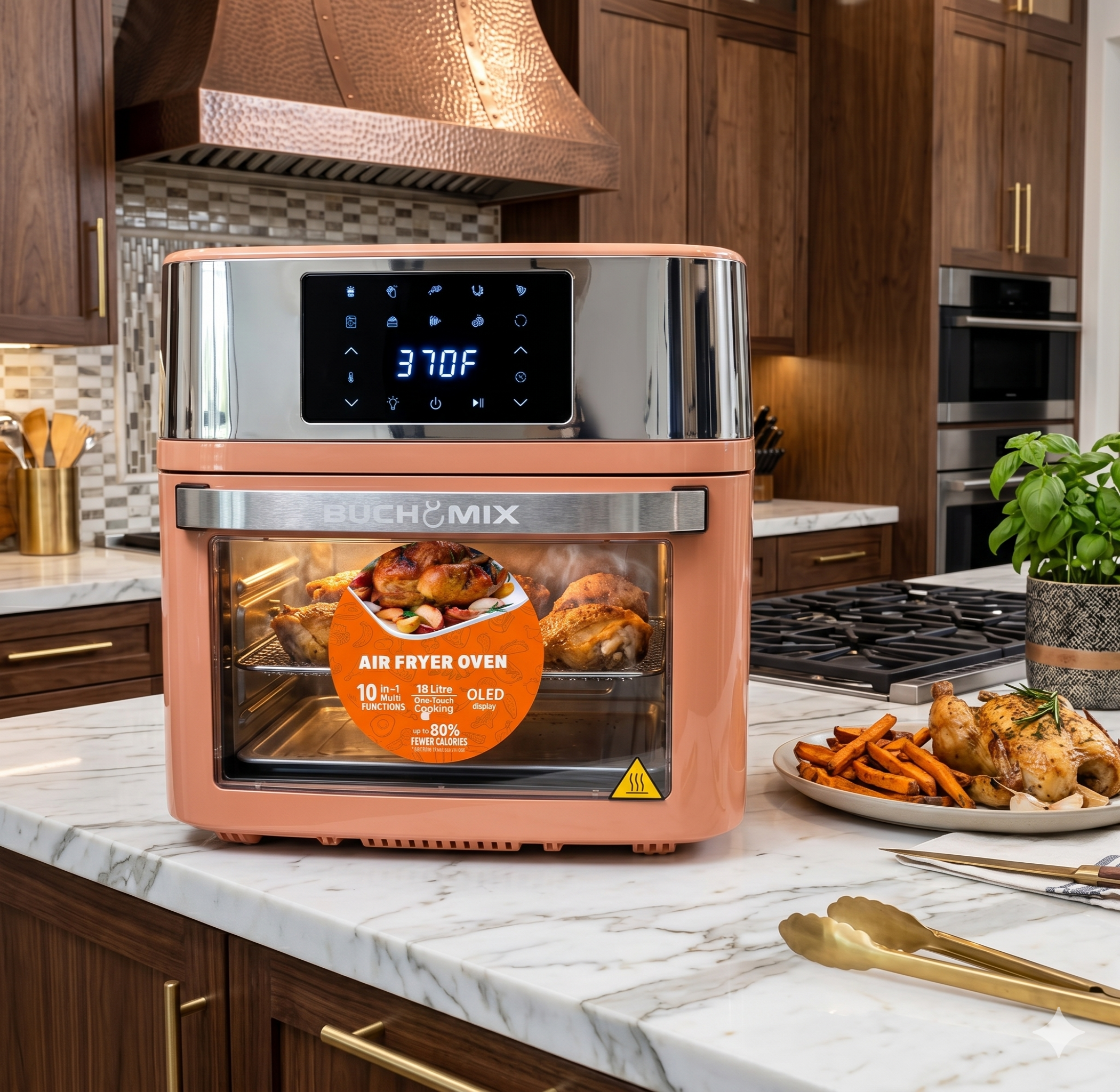 Premium 18L Multifunction Smart Air Fryer Oven with All Stainless Interior
