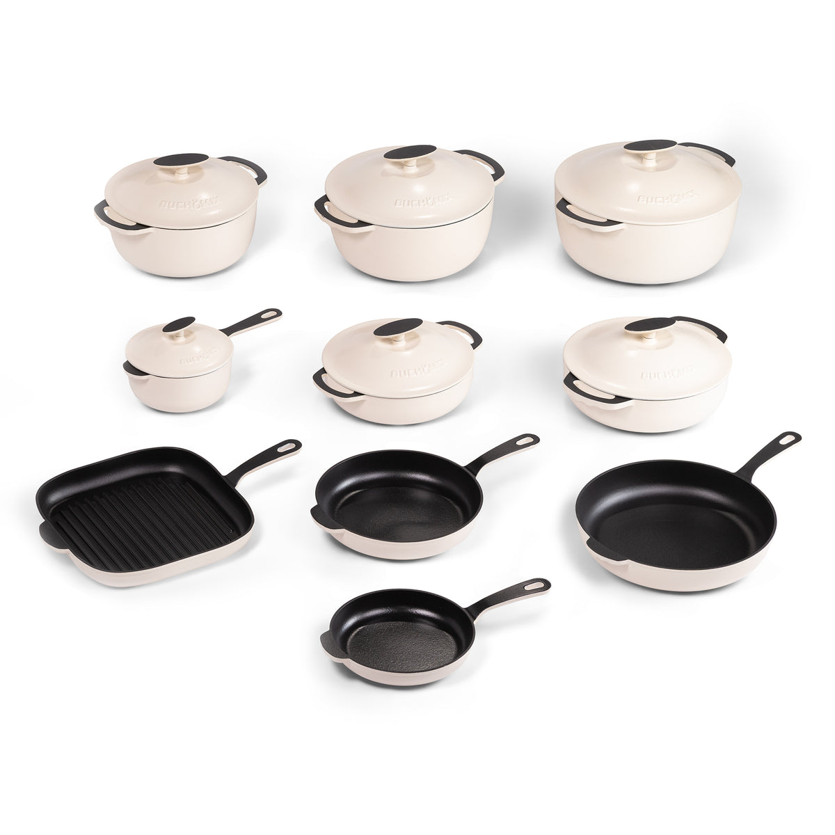22-Piece Premium Enameled Cast Iron Cookware Set