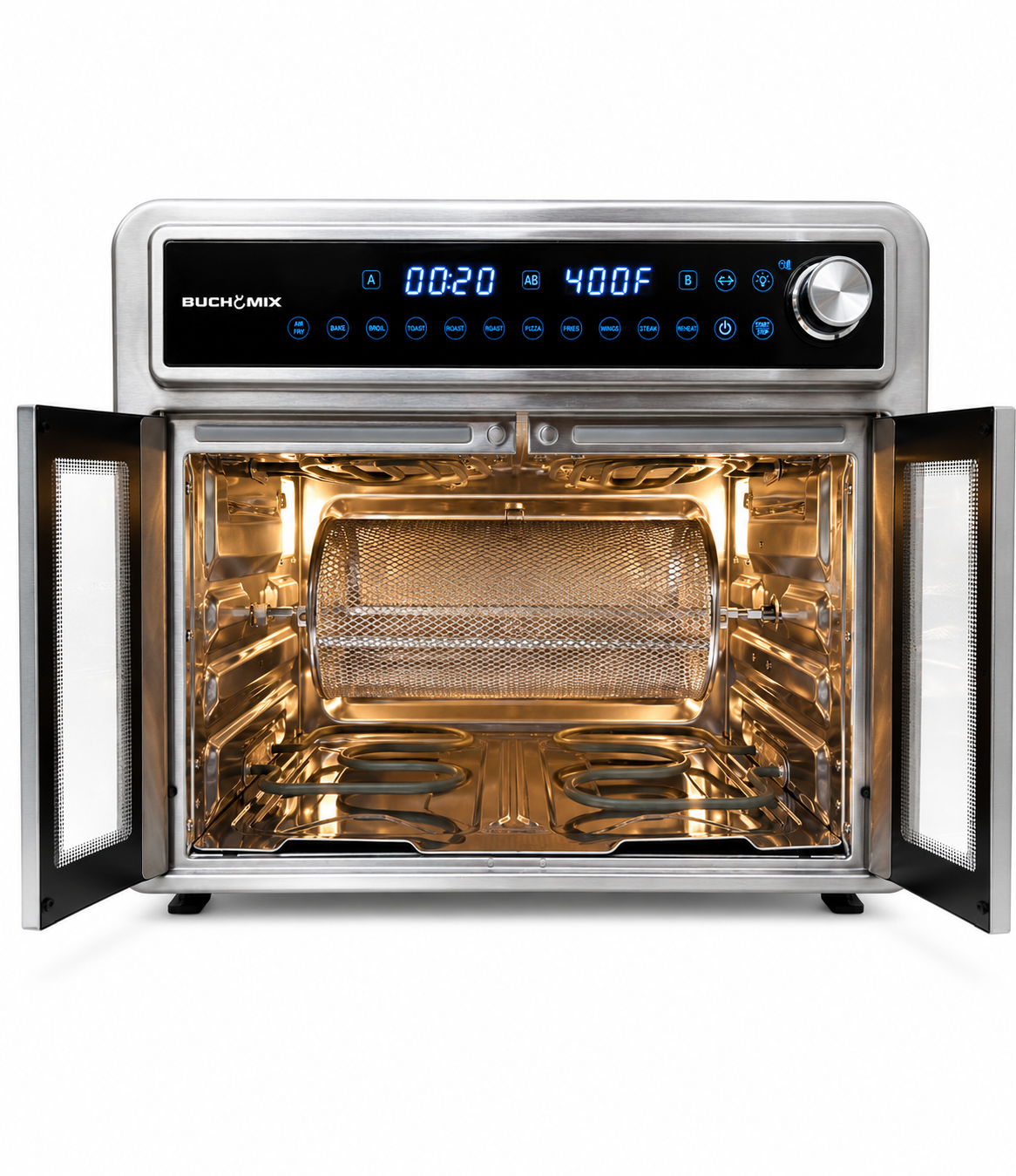 All Stainless Steel Dual Compartment XL French Door Air Fryer Oven