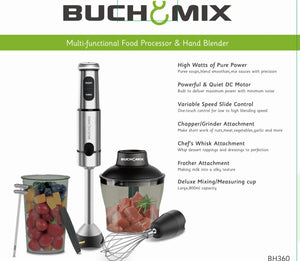 4 in 1 Multi function Food Chopper With Turbo Stick Immersion Blender - BUCHYMIX NIGERIA