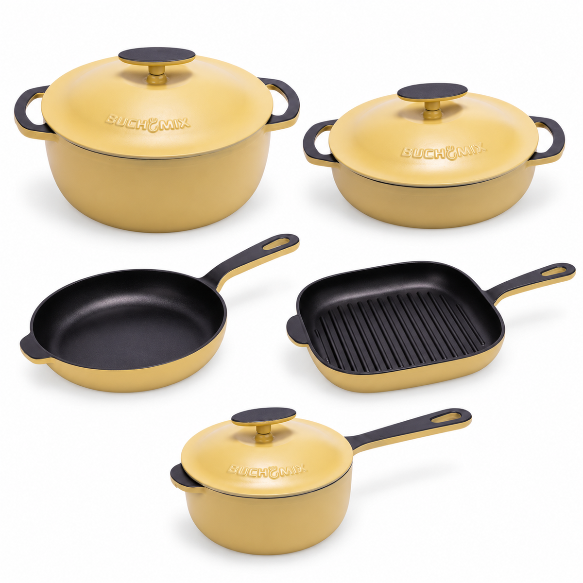 11-pieces Premium Enamel cast Iron Cookware
