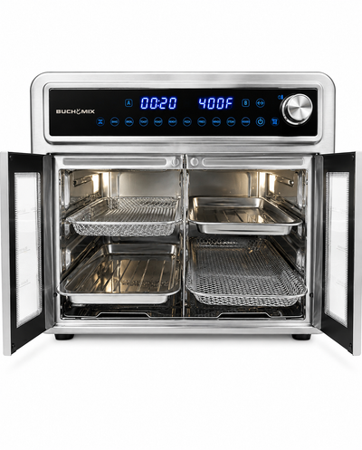All Stainless Steel Dual Compartment XL French Door Air Fryer Oven