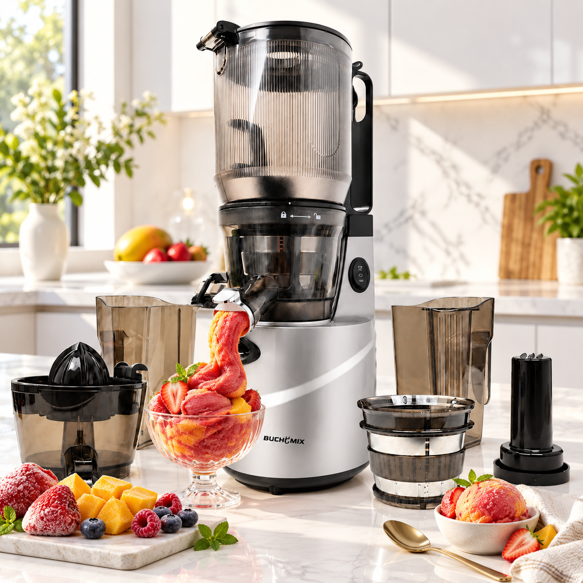Heavy Duty hands-free masticating Slow juicer