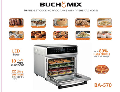 All in one Large Capacity Professional Dehydrator  & Air Fryer Oven -22L