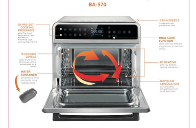 All in one Large Capacity Professional Dehydrator  & Air Fryer Oven -22L