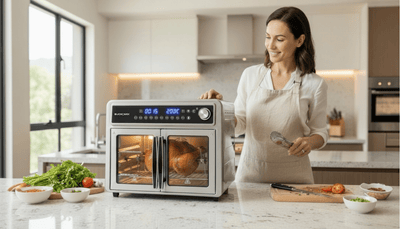 All Stainless Steel Dual Compartment XL French Door Air Fryer Oven - BUCHYMIX NIGERIA