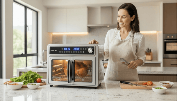 All Stainless Steel Dual Compartment XL French Door Air Fryer Oven - BUCHYMIX NIGERIA