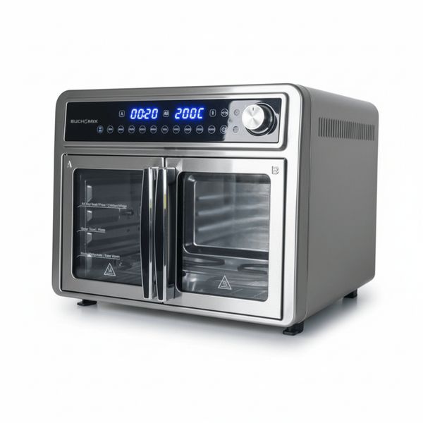All Stainless Steel Dual Compartment XL French Door Air Fryer Oven - BUCHYMIX NIGERIA