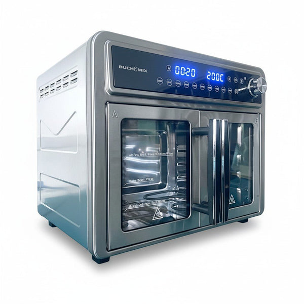 All Stainless Steel Dual Compartment XL French Door Air Fryer Oven - BUCHYMIX NIGERIA