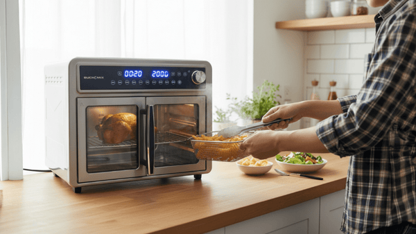 All Stainless Steel Dual Compartment XL French Door Air Fryer Oven - BUCHYMIX NIGERIA