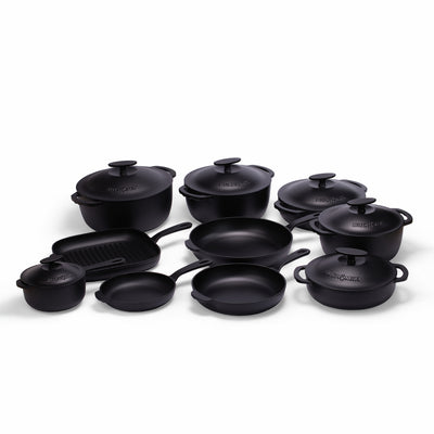 22-Piece Premium Enameled Cast Iron Cookware Set