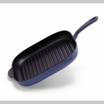 14-Inch Premium Enameled Cast Iron Grill Pan