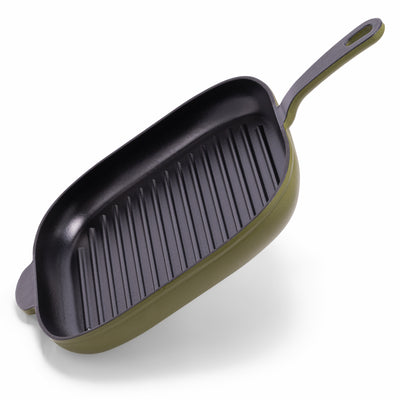14-Inch Premium Enameled Cast Iron Grill Pan