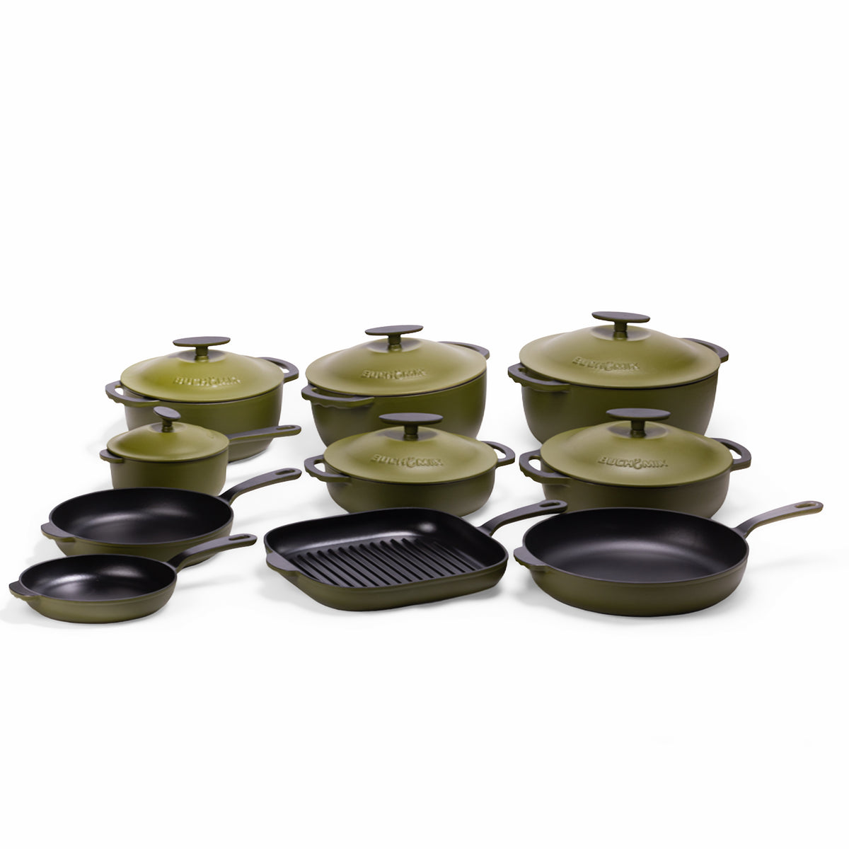 22-Piece Premium Enameled Cast Iron Cookware Set