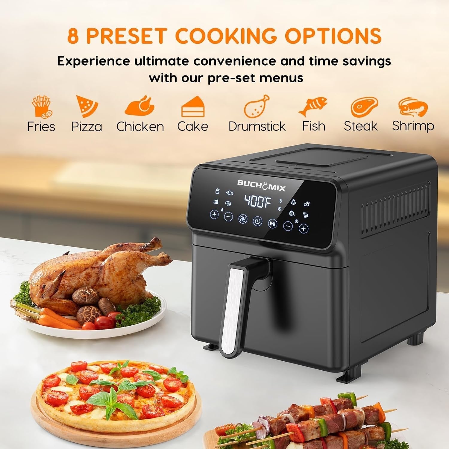 Large Capacity 8 Liter Digital Air fryer - BUCHYMIX NIGERIA