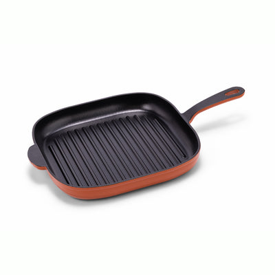 14-Inch Premium Enameled Cast Iron Grill Pan