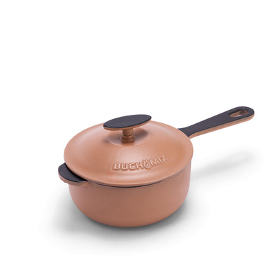 2-Quart Premium Enameled Cast Iron Saucepan with Lid