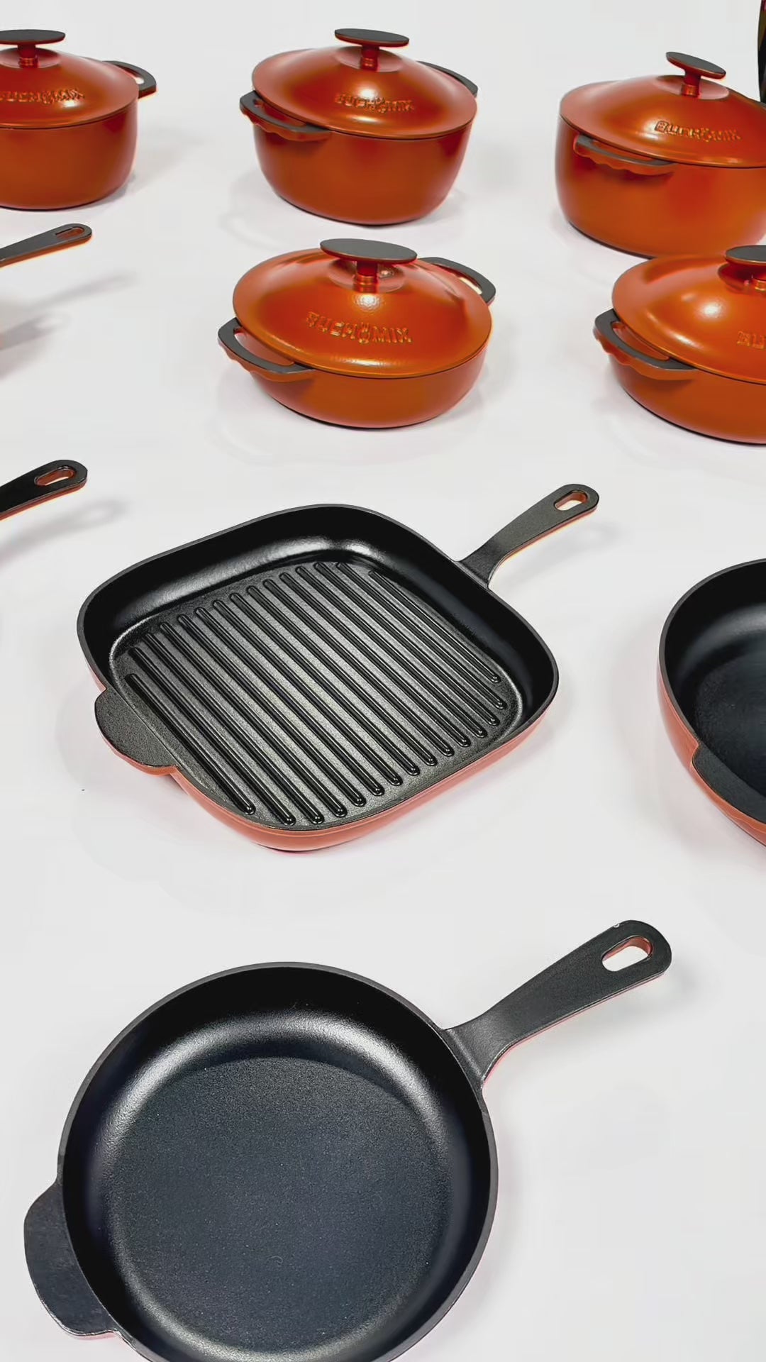 22-Piece Premium Enameled Cast Iron Cookware Set
