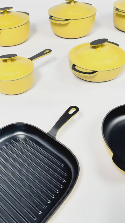 22-Piece Premium Enameled Cast Iron Cookware Set