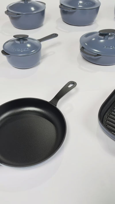 22-Piece Premium Enameled Cast Iron Cookware Set