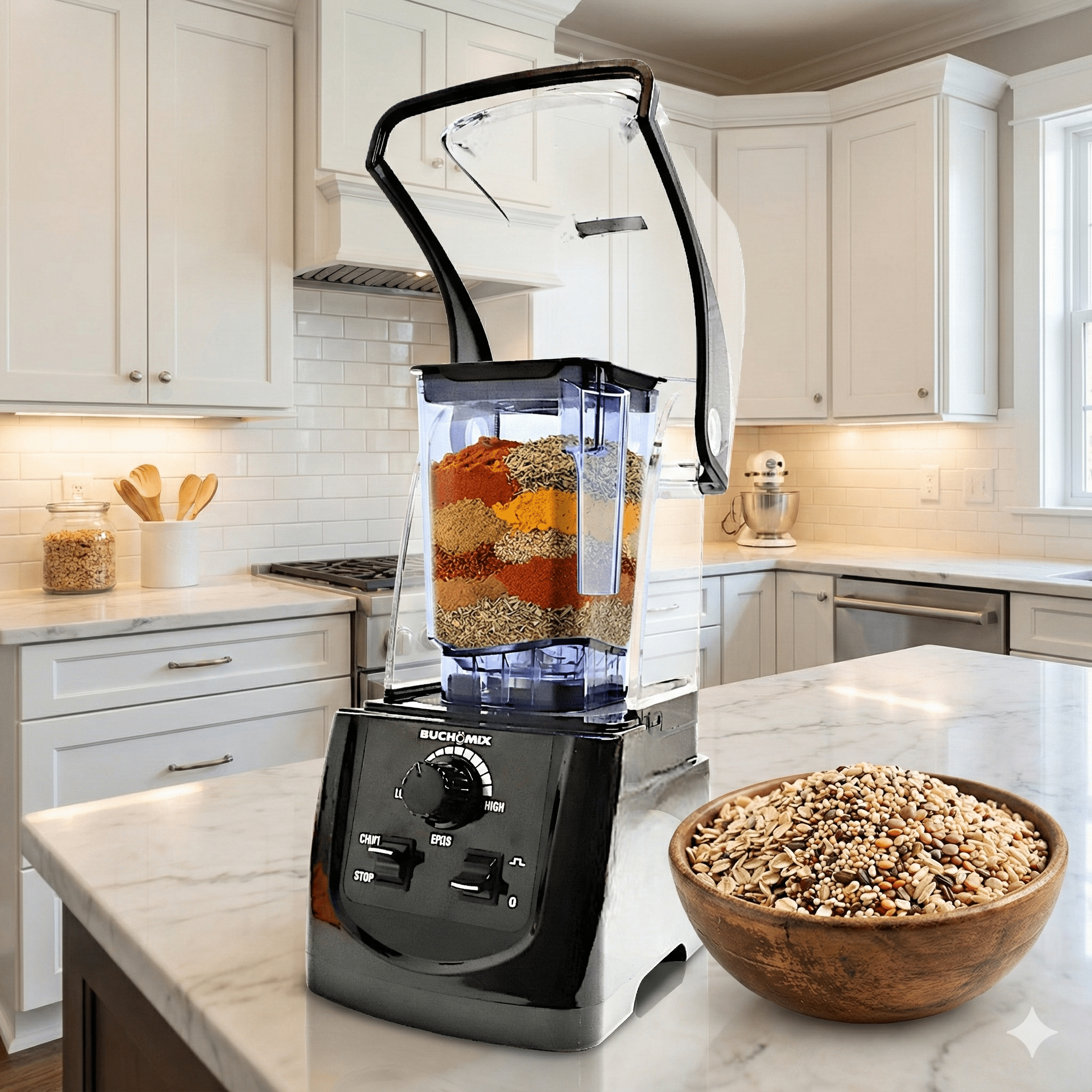 Ultra Heavy Duty Soundproof Blender With Manual Control - Black BX210 - BUCHYMIX NIGERIA