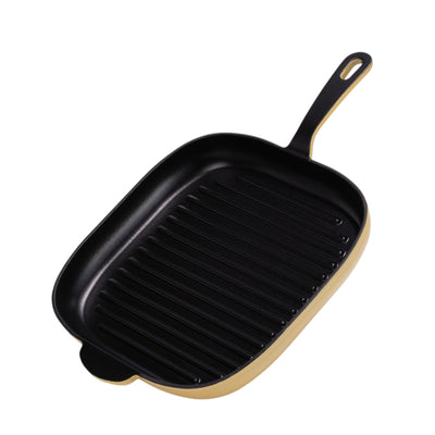 14-Inch Premium Enameled Cast Iron Grill Pan